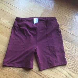 Women's Burgundy Bike Shorts
